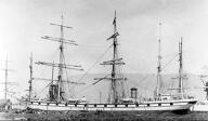 bateau de marchandises en vrac : trois mâts barque (vracquier) dit AMIRAL TROUDE