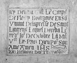 plaque funéraire dite de Fleury Bourgoise