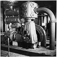 Machine industrielle, de marque Ingersoll-Rand.- Photographie ancienne, s.d.