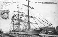 bateau de marchandises en vrac : trois mâts barque (vracquier) dit CANROBERT puis GILTRE