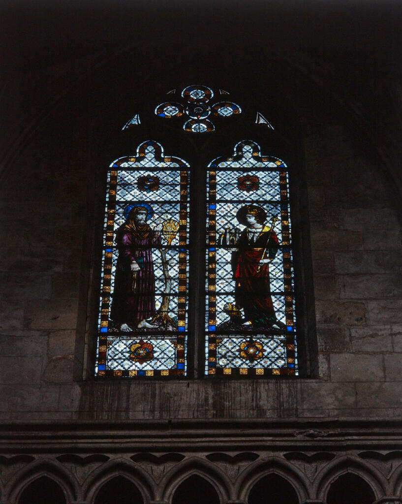 verrière : Sainte Clotilde, saint ermite (baie 101)
