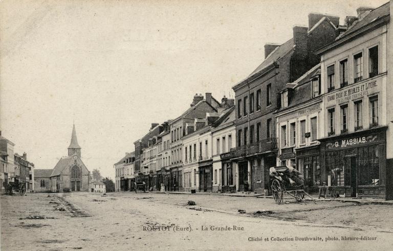 maisons et commerces du centre-bourg de Routot