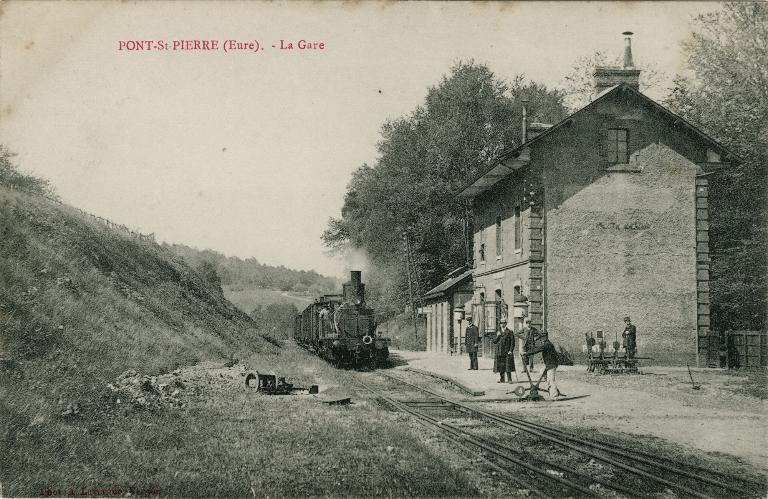gare et maison de garde-barrière de Pont-Saint-Pierre