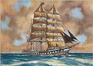 bateau de marchandises en vrac : trois mâts barque (vracquier) dit CROISSET