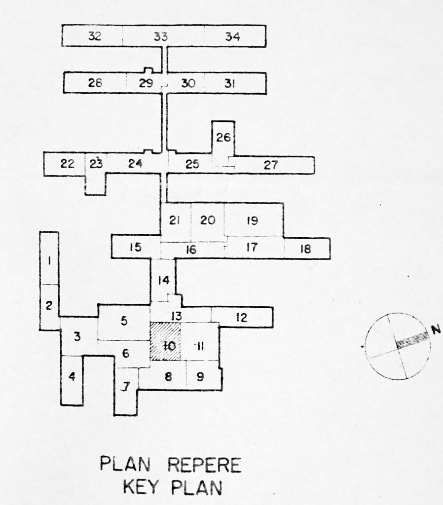 Plan américain de l'hôpital d'Evreux, vers 1958-1960. (NARA via P. Labrude).