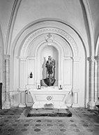 ensemble de 2 autels secondaires de la Vierge et de saint Martin : autels, retables, tabernacle