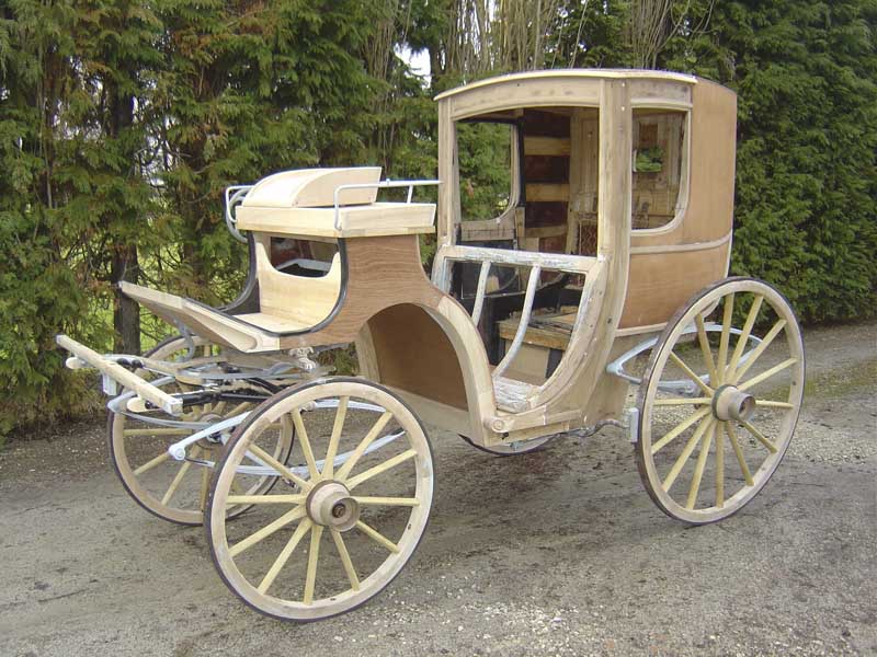 voiture hippomobile, milord fermé, dit cabriolet à la française ou cabriolet à 4 roues