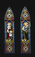 verrière figurée : Education de la Vierge, Saint Joseph