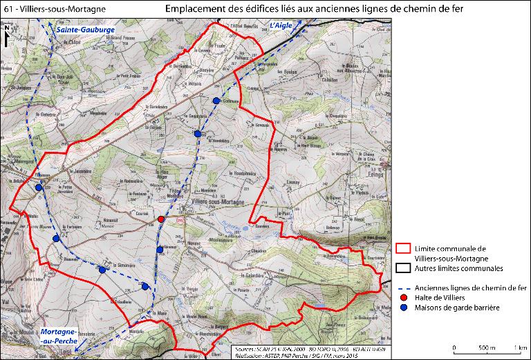 les anciennes lignes de chemin de fer de Villiers-sous-Mortagne