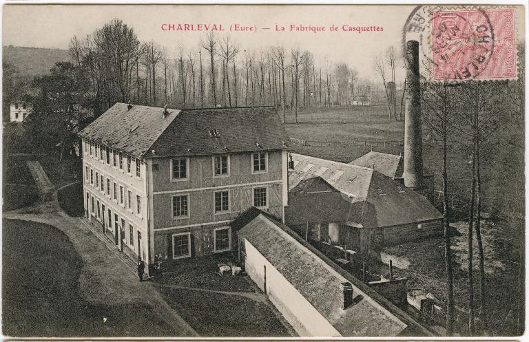 moulin à papier Hubert, puis indiennerie Crepet, puis linerie Renaoult et Gouel, puis fabrique de casquettes Quesney