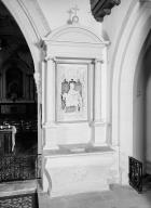 ensemble de l'autel secondaire de saint Martin : autel tombeau et retable architecturé