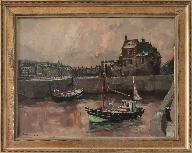 tableau : Neige sur la Lieutenance, Honfleur