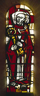 ensemble de 6 verrières à personnages, géométriques : Saint Pierre, Saint Paul de Tarse