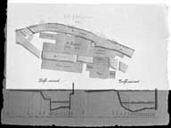 Défense des rives d'une propriété.- Plan, 1/500e, 5 avril 1887. (AD Calvados. S 12823b).