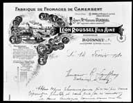 Papier à lettres à en-tête.- Document imprimé, 1910. (AD Calvados. 16Fi9).