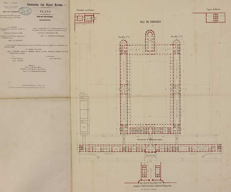 hôpital de la Marine et de la Guerre, puis centre hospitalier des armées René Lebas, actuellement centre administratif