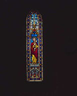 ensemble de 2 verrières à personnages : saint Pierre, saint Gabriel