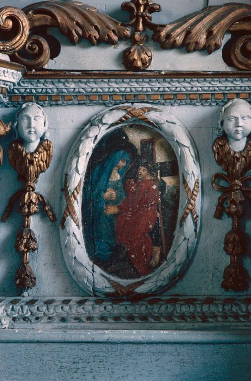 peinture : rencontre du Christ et de la Vierge pendant la Montée au Calvaire