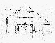 Elévation du bâtiment du four à feu continu perfectionné de A. Simon.- Plan, 1936 (?).