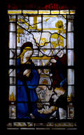 verrière : Annonciation, Nativité, Adoration des Mages (baie 10)