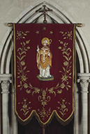 bannière de procession de paroisse : Immaculée Conception, saint Malo