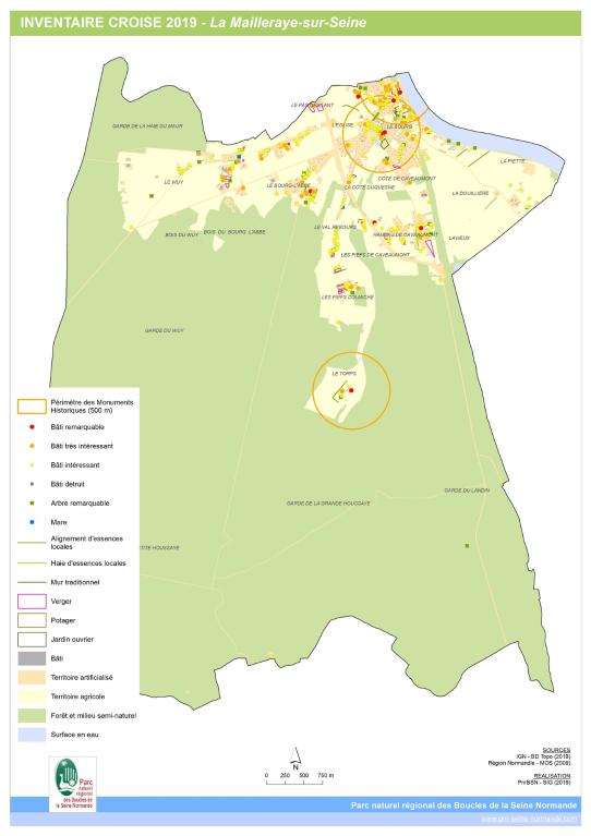 Carte synthétique de l'inventaire croisé, SIG du PNRBSN, 2019.