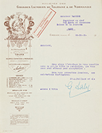 Papier à en-tête des Sociétés des Grandes Laiteries de Touraine & de Normandie.- Papier à en-tête, Creully, 29 décembre 1925. (AD Calvados. S 12977).