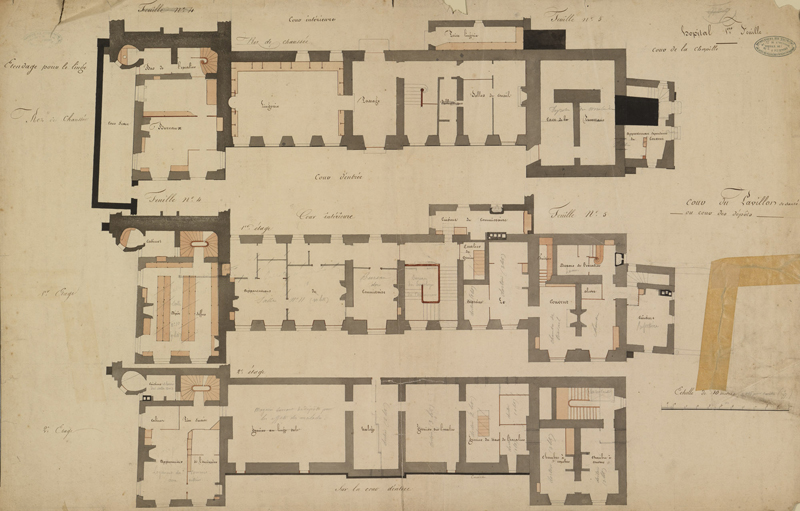 abbaye Notre-Dame-du-Voeu, puis hôpital de la Marine, puis caserne Martin des Pallières, puis cité Chantereyne, actuellement site archéologique