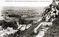 CHERBOURG - Vue prise du haut de la montagne du Roule - Le Fort des Flamands.- Carte postale. (AD Manche. Série FI).