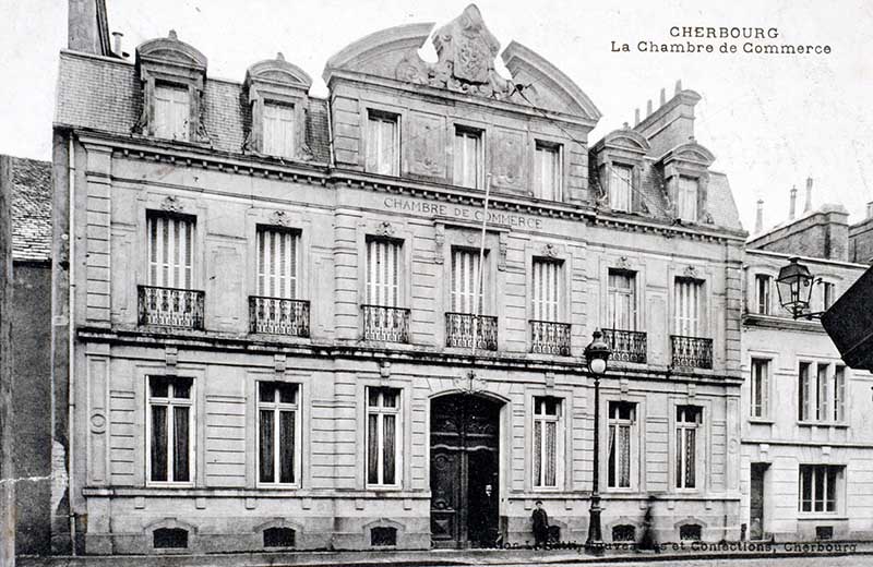La Chambre de Commerce.- Carte postale, Editions L. Ratti, Nouveautés et Confections, Cherbourg. (AD Manche. FI).