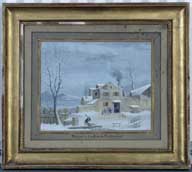 tableau : paysage hivernal