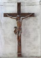 statue, Christ en croix