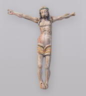 statue (petite nature) : Christ en croix