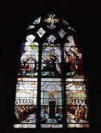 verrière historiée : Scènes de la vie de sainte Thérèse de Lisieux (baie 11)