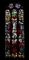 verrière historie et commémorative des guerres de 1870-1871, 1914-1918 et de 1939-1945  : Apparition du Christ aux apôtres (baie 8)