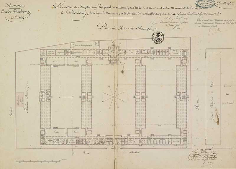 hôpital de la Marine et de la Guerre, puis centre hospitalier des armées René Lebas, actuellement centre administratif