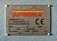 Métier à tricoter circulaire Jumberca (n°1) : plaque technique.