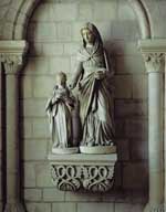 groupe sculpté (petite nature) : Education de la Vierge