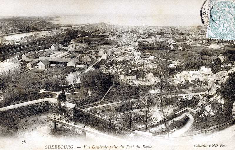 78 CHERBOURG. Vue Générale prise du Fort du Roule.- Carte postale. (AD Manche. Série FI).