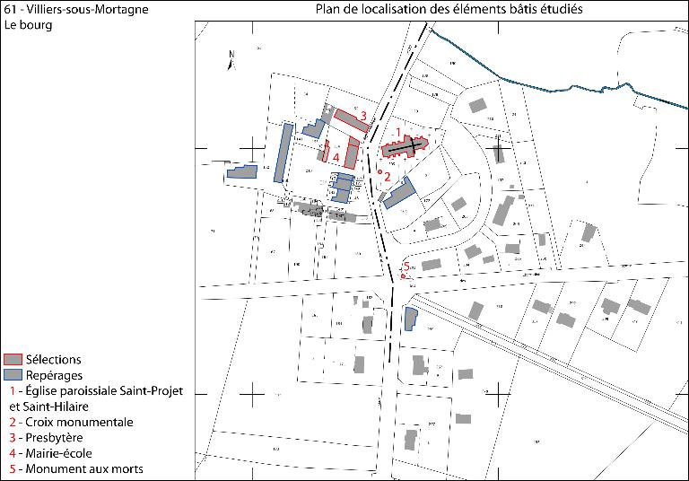 le bourg de Villiers-sous-Mortagne