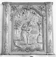 bas-relief (en pendant) : saint François d'Assise, sainte Claire d'Assise