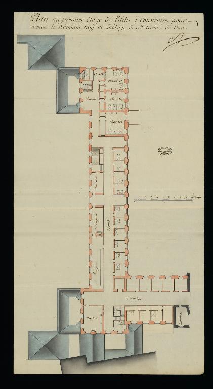 bâtiment conventuel de l'abbaye de la Trinité dite abbaye aux Dames, actuellement hôtel de région