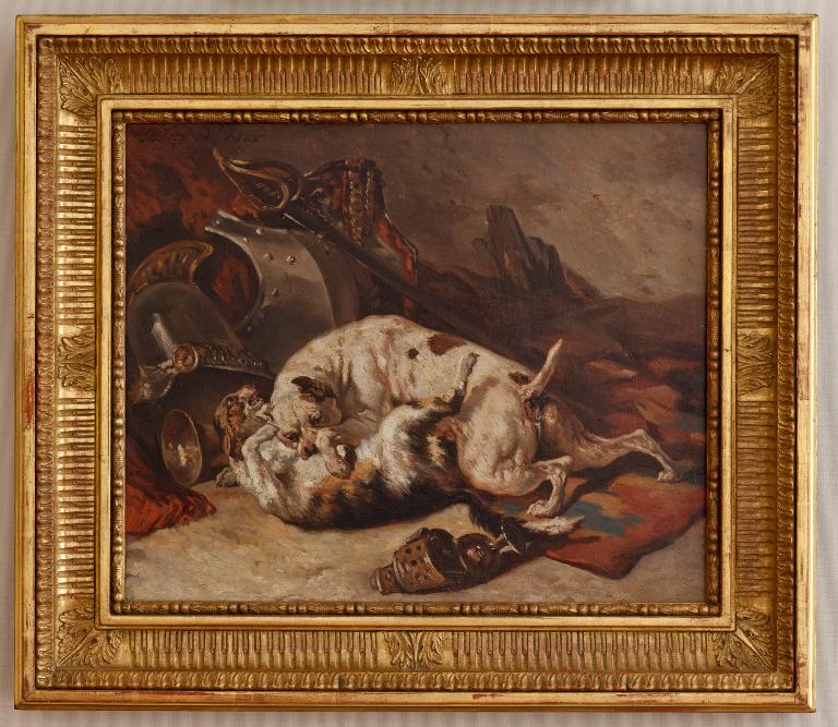 tableau : Bataille de chiens