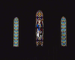 ensemble de 11 verrières hagiographiques : Vie de saint Martin de Tours