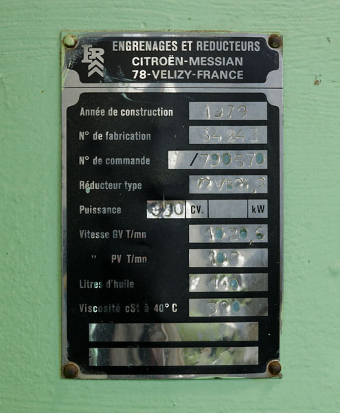 les machines de la centrale hydroélectrique des Forces Motrices de l'Orne
