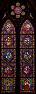 ensemble des verrières du bas-côté sud, baies 6, 8, 10, 12, 14, 16, 18, 20, 22, 24, 26