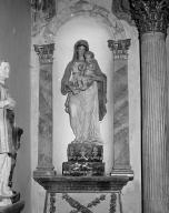2 statues (petite nature, figure colossale) : Vierge à l'Enfant, saint Lambert
