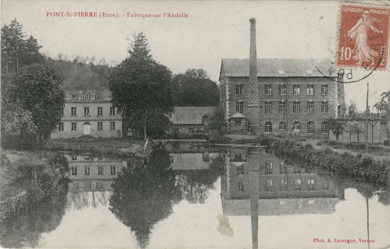 moulins à foulon et filature de laine Mignot Ainé, puis usine de baleines pour corsets Postel, puis usine des Teinturerie de l'Andelle, puis usine de pompes doseuses Dosapro puis Milton-Roy