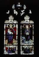 verrière : sainte Marguerite, Vierge à l'Enfant (baie 13)