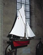 ex-voto, maquette : bateau à voiles Alexandre